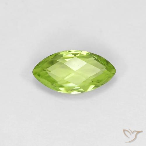0.62ct Natürlicher Leichtes lebendiges Grün Peridot, Marquise, VS