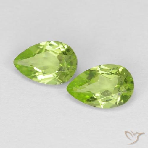 0.88 ct natürliche Leichtes lebendiges Grün Peridot-Edelsteine, Birnenform, VS