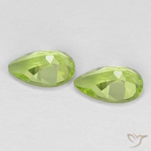 0.88 ct natürliche Leichtes lebendiges Grün Peridot-Edelsteine, Birnenform, VS