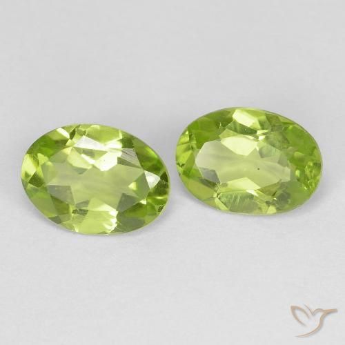 1.49 ct natürliche Lebendiges Gelbgrün Peridot-Edelsteine, Oval, VS