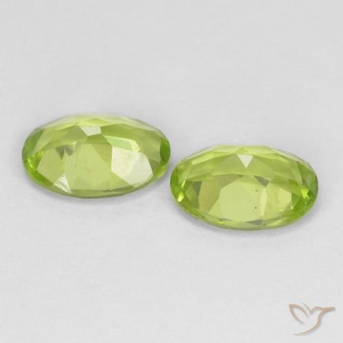 1.49 ct natürliche Lebendiges Gelbgrün Peridot-Edelsteine, Oval, VS