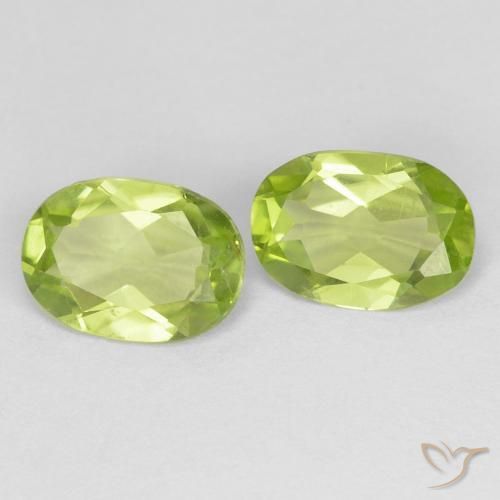 1.51 ct natürliche Lebendiges grün Peridot-Edelsteine, Oval, VS