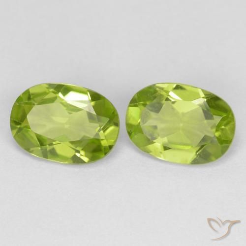 1.69 ct natürliche Lebendiges grün Peridot-Edelsteine, Oval, VS