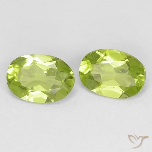 1.57 ct natürliche Lebendiges grün Peridot-Edelsteine, Oval, VS