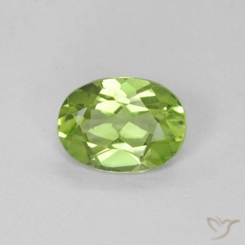 0.83ct Natürlicher Mittelgrün Peridot, Oval, VVS-VS