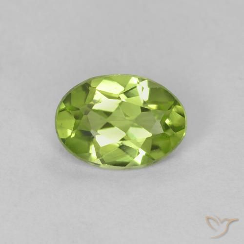 0.65ct Natürlicher Lebendiges grün Peridot, Oval, VVS-VS