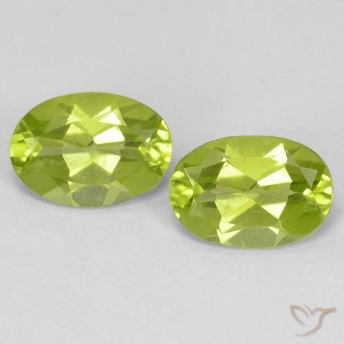 1.51ctw Natürlicher gelblich-grün Peridot, Oval, VVS-VS