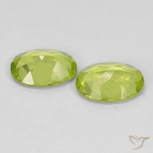 1.42 ct natürliche Lebendiges grün Peridot-Edelsteine, Oval, VVS-VS