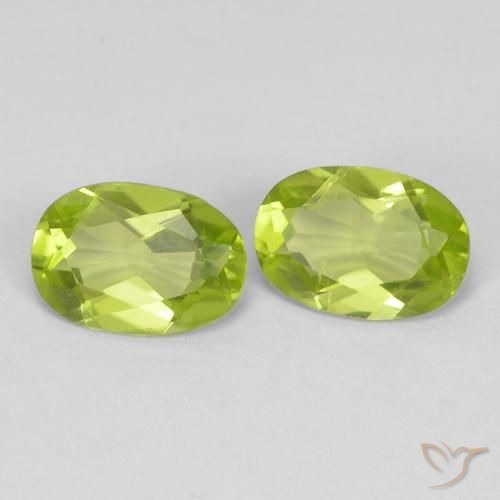 1.47 ct natürliche Lebendiges Gelbgrün Peridot-Edelsteine, Oval, VVS-VS