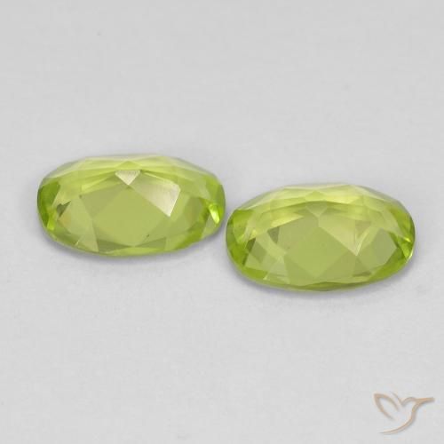 1.47 ct natürliche Lebendiges Gelbgrün Peridot-Edelsteine, Oval, VVS-VS