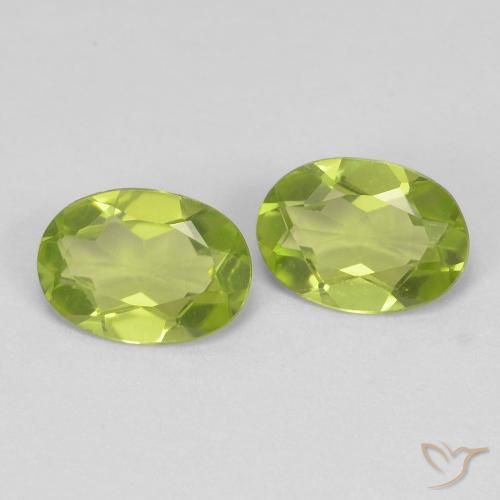 1,36 ct natürliche grüner Peridot-Edelsteine, Oval Schliff, VVS-VS