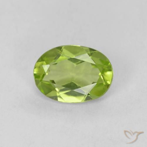 0.80ct Natürlicher Mittelgrün Peridot, Oval, VVS