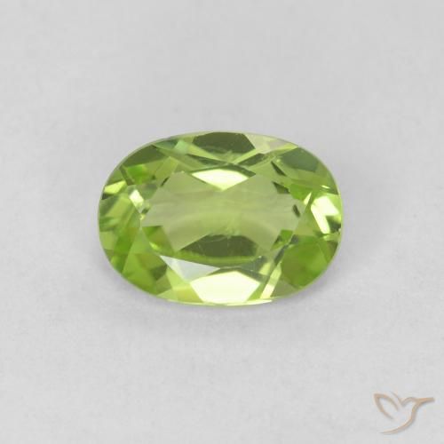 0.78ct Natürlicher Lebendiges grün Peridot, Oval, VVS
