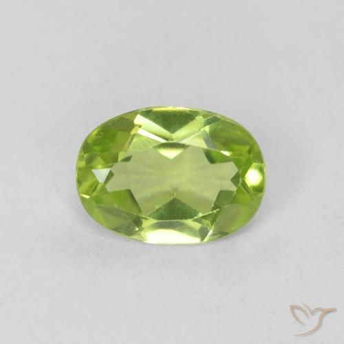 0.80ct Natürlicher Mittelgrün Peridot, Oval, VVS