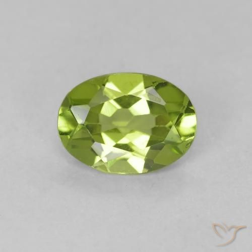 0.73ct Natürlicher Lebendiges grün Peridot, Oval, VVS-VS