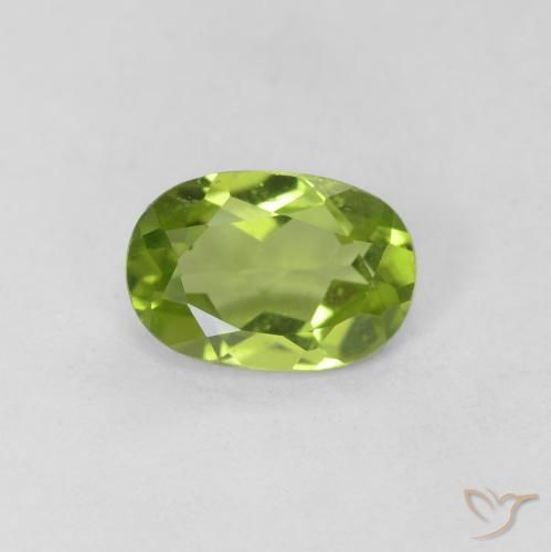 0.80ct Natürlicher Mittelgrün Peridot, Oval, VVS