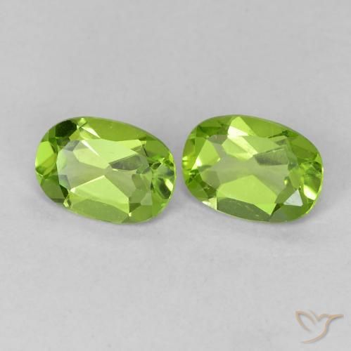 1.59 ct natürliche Lebendiges grün Peridot-Edelsteine, Oval, VVS-VS