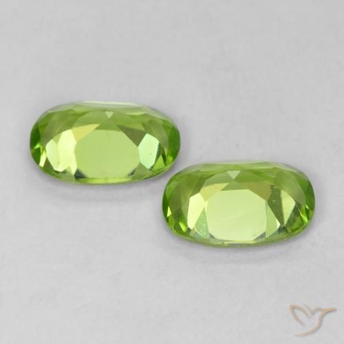 1.59 ct natürliche Lebendiges grün Peridot-Edelsteine, Oval, VVS-VS