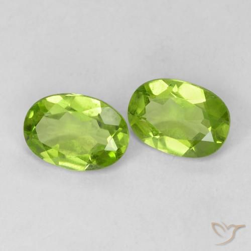 1.55 ct natürliche Mittelgrün Peridot-Edelsteine, Oval, VVS-VS