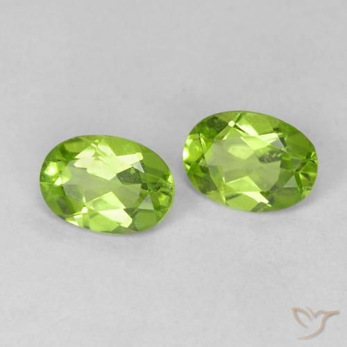 1.49 ct natürliche Lebendiges grün Peridot-Edelsteine, Oval, VVS-VS