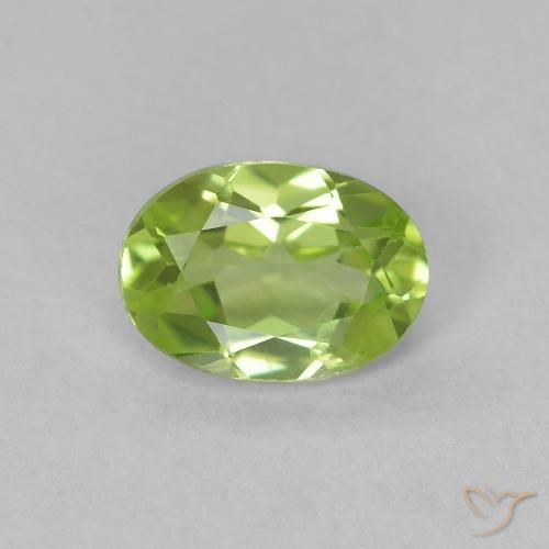 0.80ct Natürlicher Lebendiges grün Peridot, Oval, VVS-VS