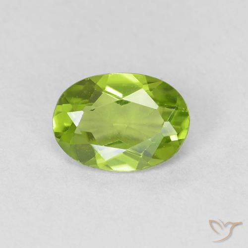 0.73ct Natürlicher Mittelgrün Peridot, Oval, VVS-VS