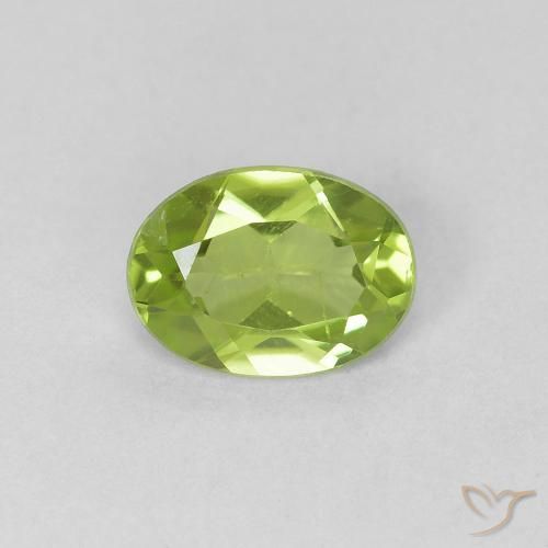 0.67ct Natürlicher Lebendiges grün Peridot, Oval, VS