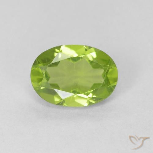 0.93ct Natürlicher Mittelgrün Peridot, Oval, VS
