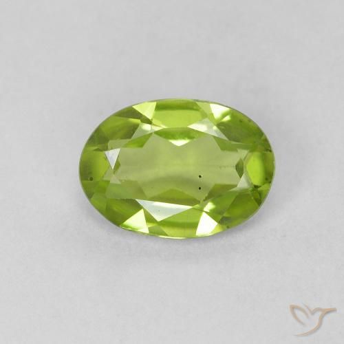 0.76ct Natürlicher Mittelgrün Peridot, Oval, VVS-VS