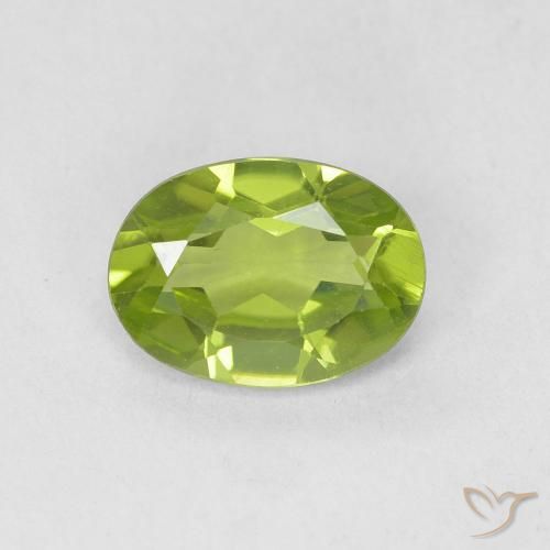 0.85ct Natürlicher Lebendiges grün Peridot, Oval, VVS-VS