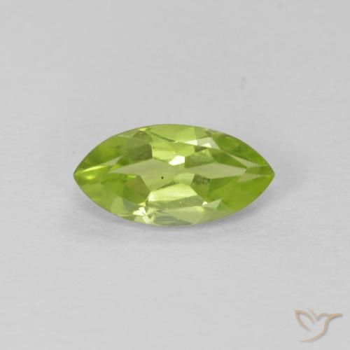 0.68ct Natürlicher Mittelgrün Peridot, Marquise, VS