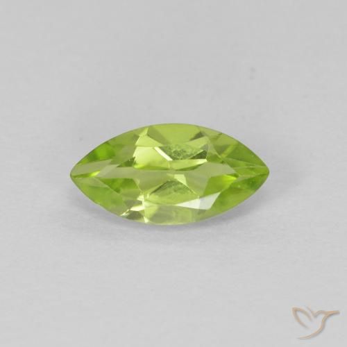0.66ct Natürlicher Lebendiges grün Peridot, Marquise, VS