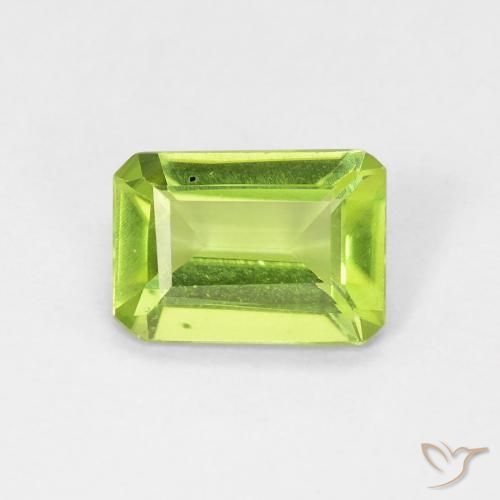 0.85ct Natürlicher hellgrün Peridot, Smaragdschliff, VVS-VS