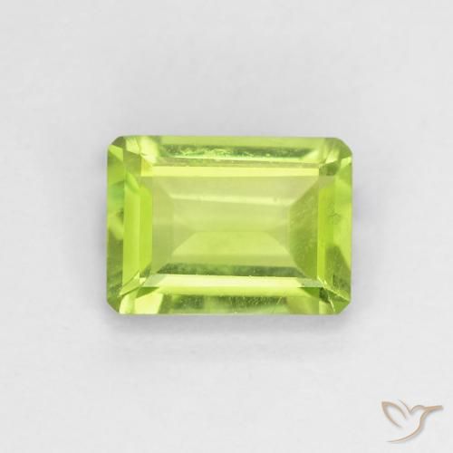0.88ct Natürlicher hellgrün Peridot, Smaragdschliff, VVS-VS