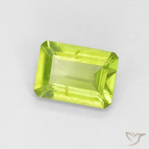 9,17 ctw natürlicher hellgrün Peridot, Oktagonschliff, VS-SI
