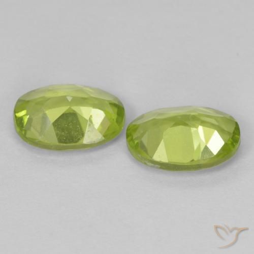 1.71 ct natürliche gelblich-grün Peridot-Edelsteine, Oval, VS