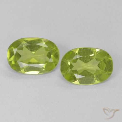 1.39ctw Natürlicher Mittelgrün Peridot, Oval, VS