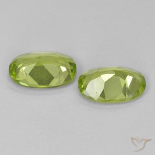 1.38 ct natürliche Lebendiges grün Peridot-Edelsteine, Oval, VS