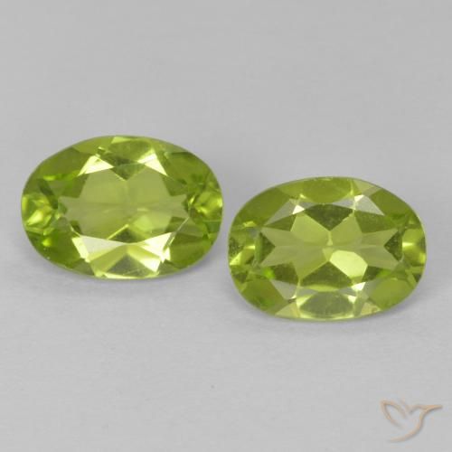 1.55ctw Natürlicher Mittelgrün Peridot, Oval, VS