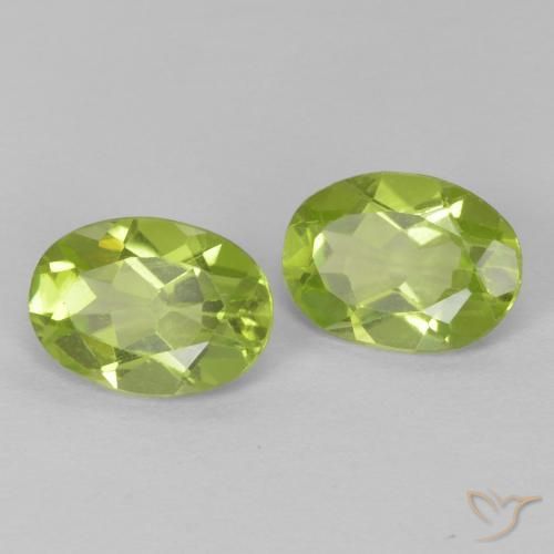 1.51 ct natürliche Lebendiges grün Peridot-Edelsteine, Oval, VS
