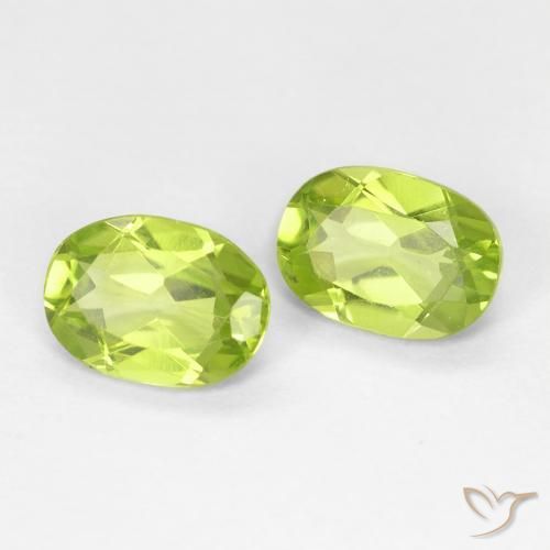 1.67 ct natürliche Mittelgrün Peridot-Edelsteine, Oval, VS