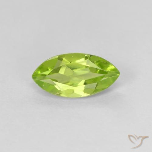 0.67ct Natürlicher Mittelgrün Peridot, Marquise, VVS-VS