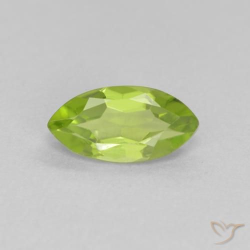 0.68ct Natürlicher Mittelgrün Peridot, Marquise, VVS-VS