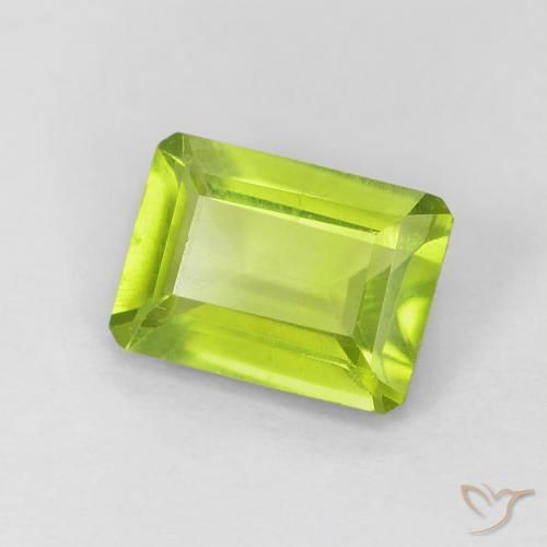 9,17 ctw natürlicher hellgrün Peridot, Oktagonschliff, VS