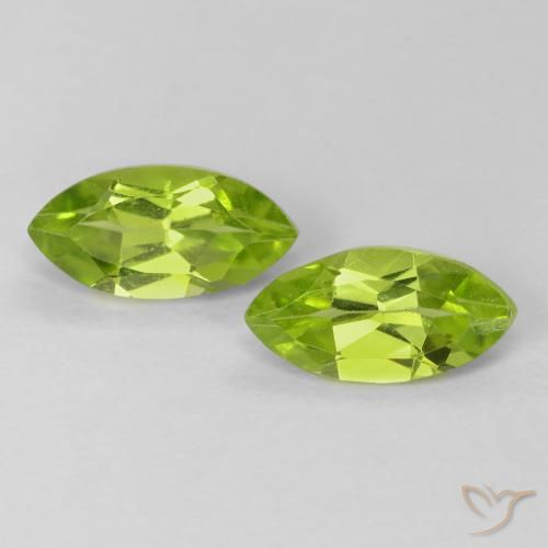 1,24 ct natürliche grüner Peridot-Edelsteine, Marquise, VS