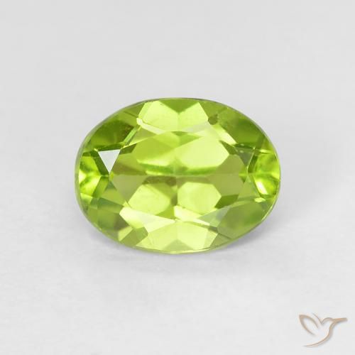 1.21ct Natürlicher Lebendiges grün Peridot, Oval, VS