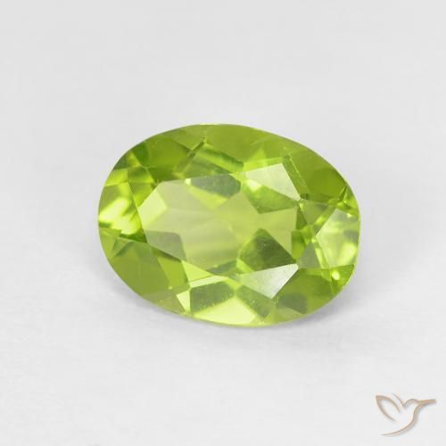 9,17 ctw natürlicher Mittelgrün Peridot, Oval, VVS-VS