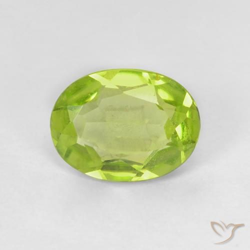 1.04ct Natürlicher hellgrün Peridot, Oval, VVS-VS
