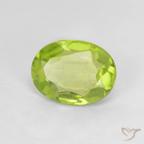 9,17 ctw natürlicher hellgrün Peridot, Oval, VVS-VS