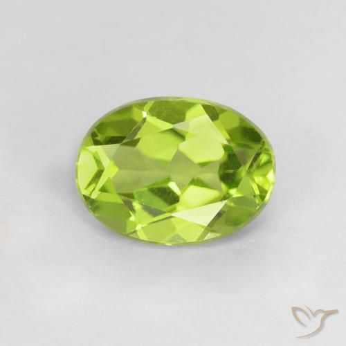 1.21ct Natürlicher hellgrün Peridot, Oval, VVS-VS